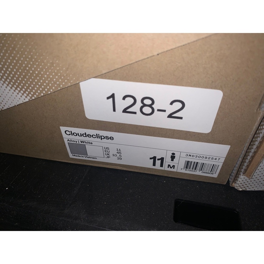 On Running Cloudeclipse Mens Road Running Shoes Alloy White 3MD30092547 Size 11 - Picture 10 of 10